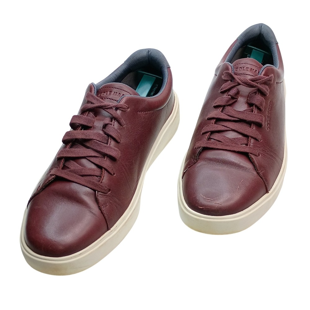 Cole Haan Grand Crosscourt II Mens Burgundy Leather Sneakers C27494 Size 9.5 M